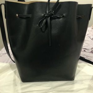 Mansur Gavriel black bucket bag